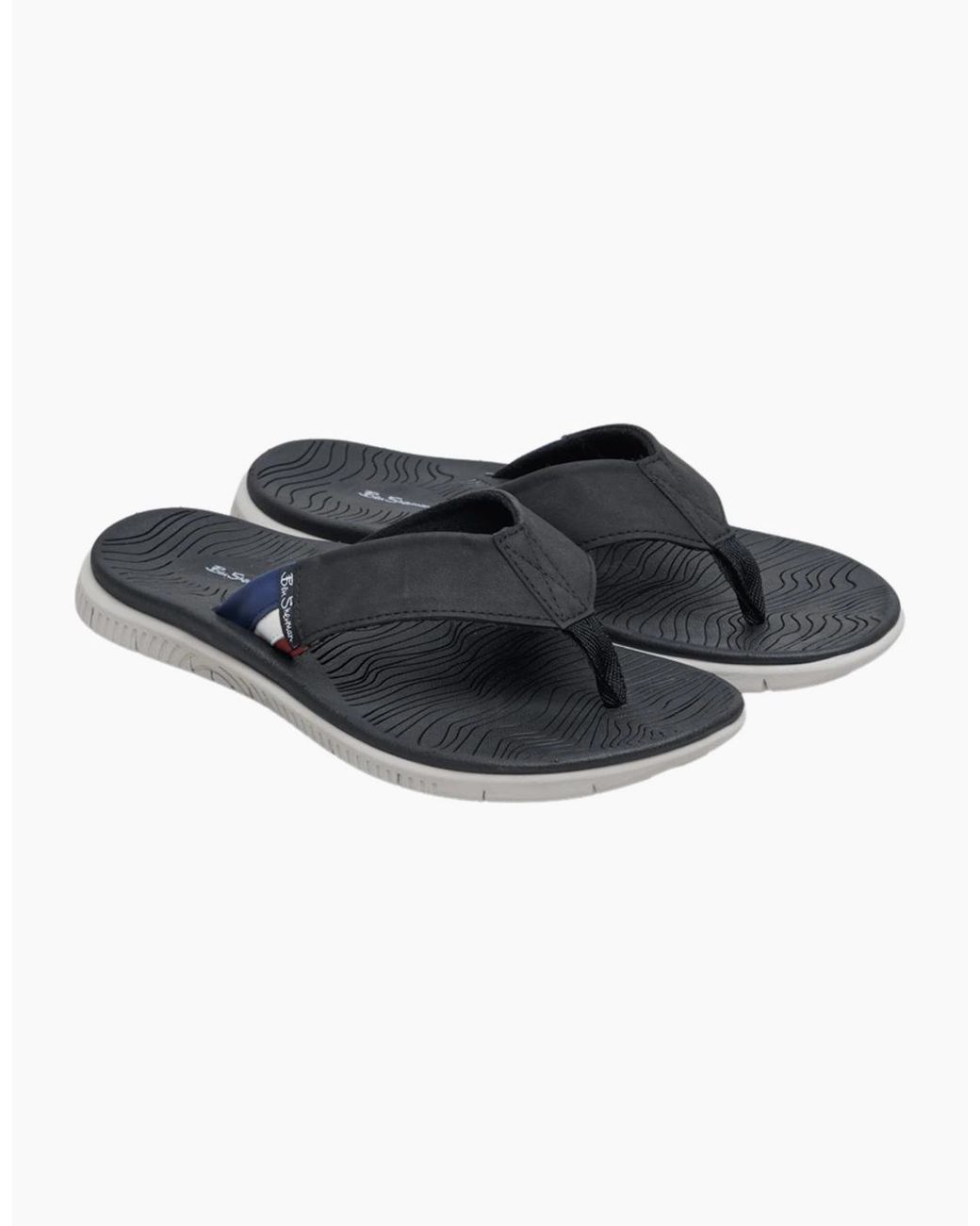 Ben Sherman Black Surfside Flip Flops for men