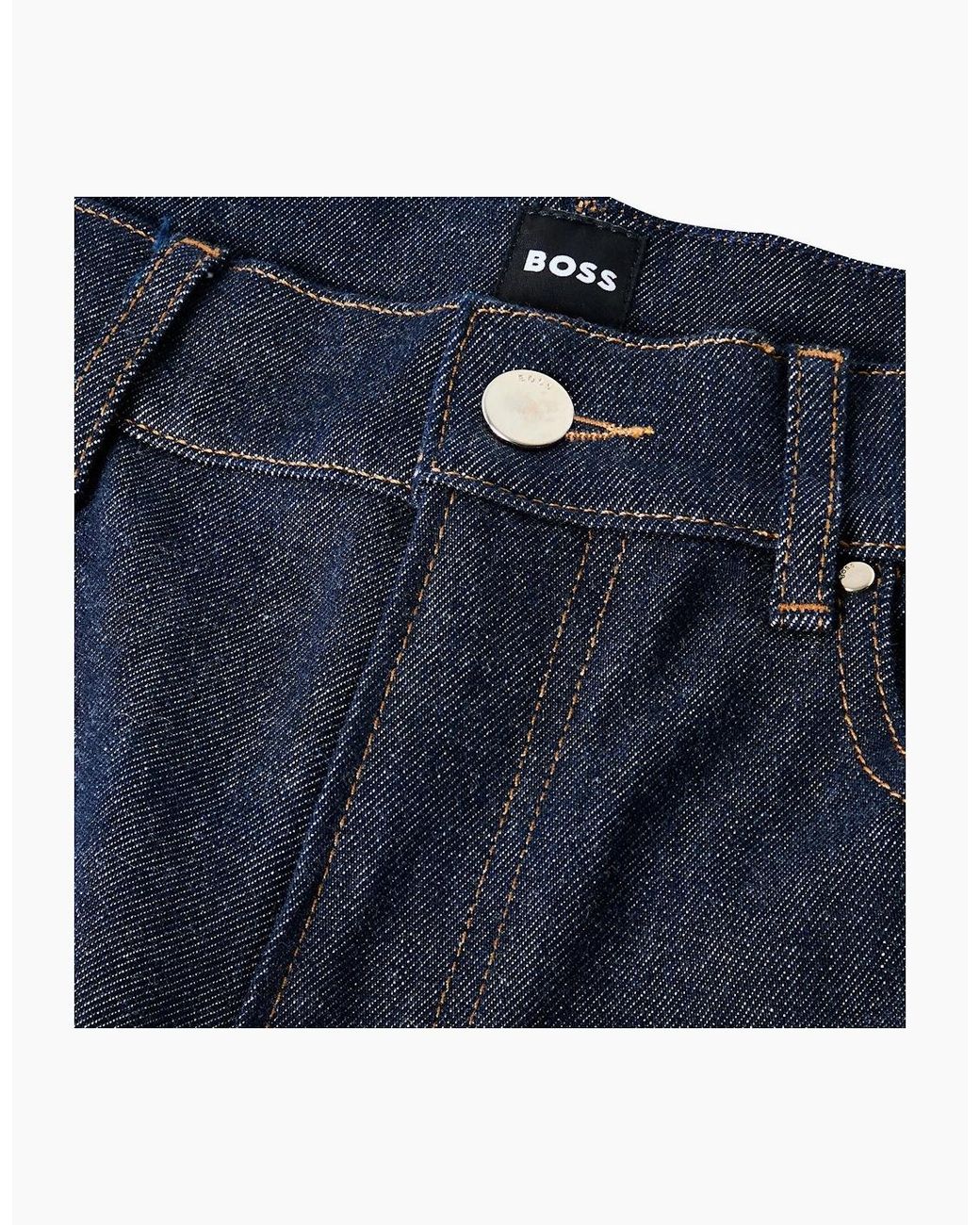Boss Blue High Rise Straight Leg Jeans
