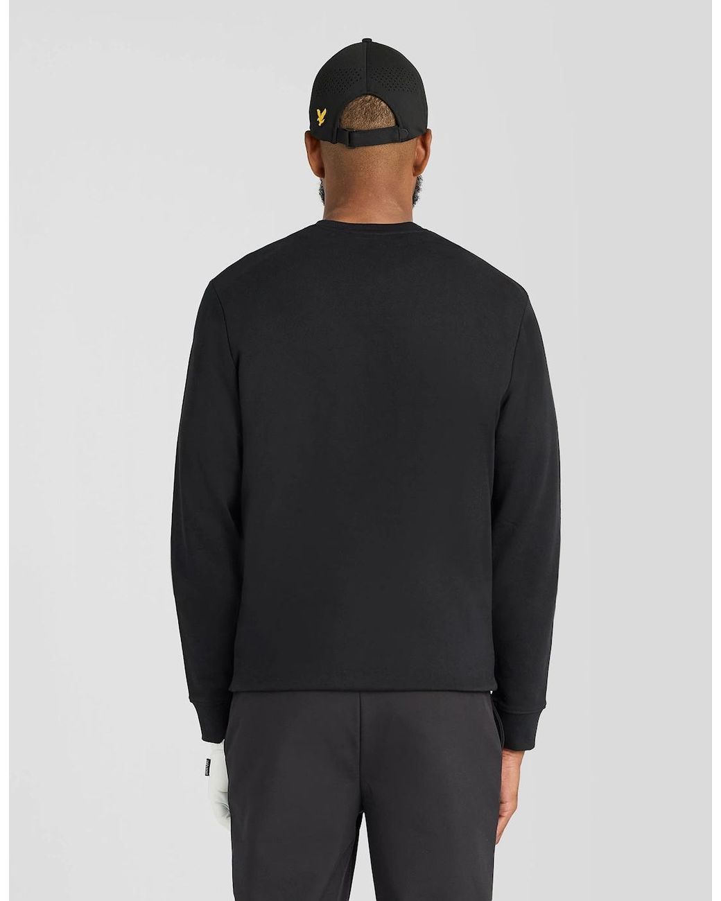 Lyle & Scott Black Eagle Cotton Crew Neck Sweatshirt for men