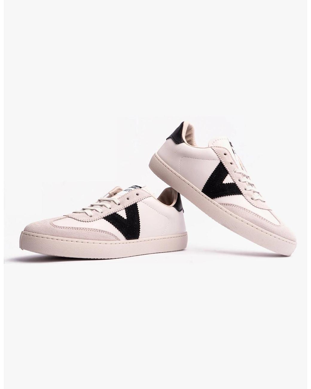 Victoria Pink Berlin Faux Leather & Split Trainers Negro