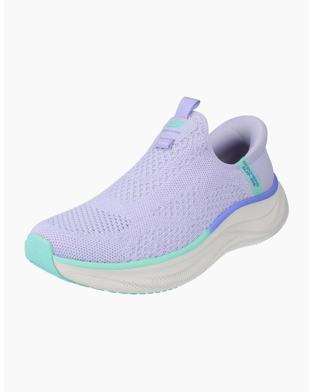 Skechers Blue Hands Free Slips Ins Skech Cloud Dreamy Hues Trainers 150564 Shoes Lvaq