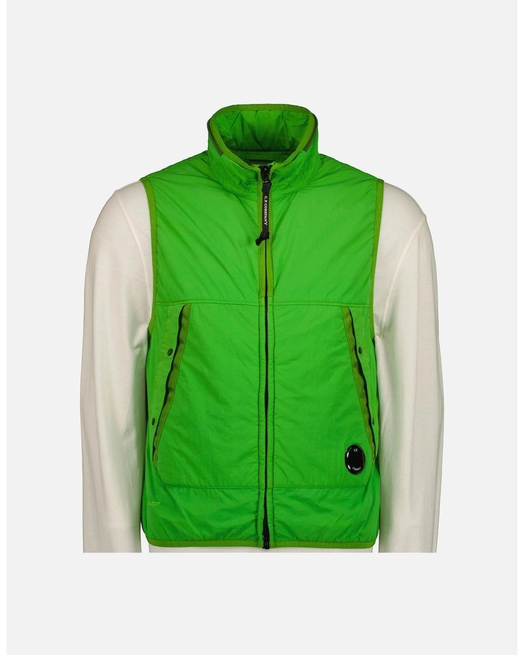 C P Company Green G.D.P. Padded Lens Vest for men