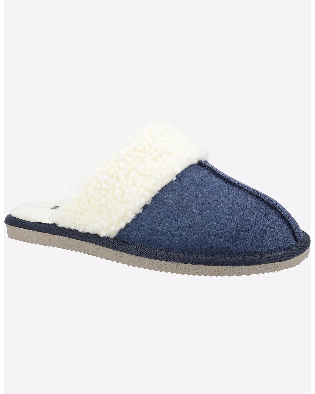 Hush Puppies Blue Arianna Mule Memory Foam Slippers