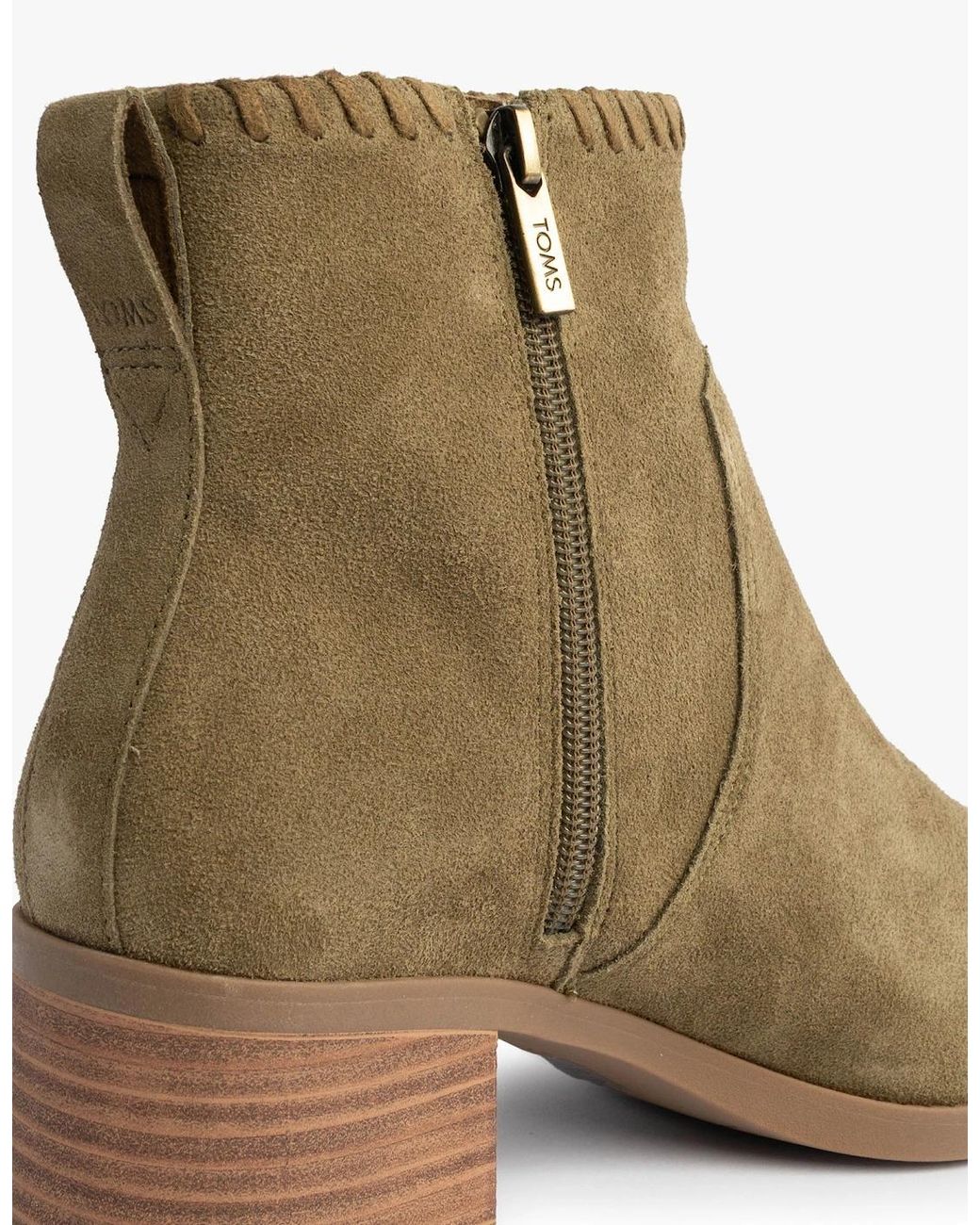 TOMS Green Delilah Ankle Boots