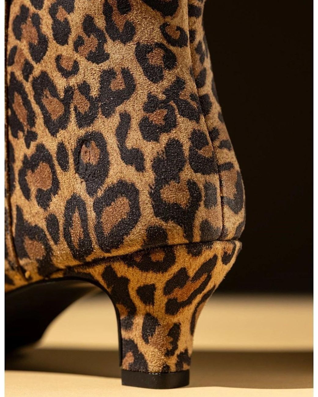 Hush Puppies Brown Nahla Heel Leather Leopard Heeled Ankle Boots