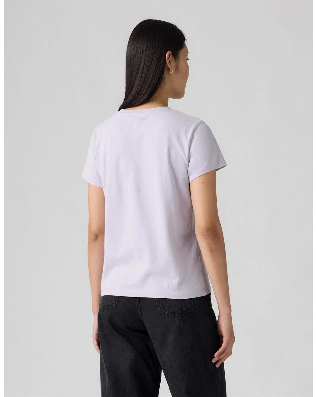 Levi's White Levi's Perfect T Crew Neck Short Sleeve T-Shirt