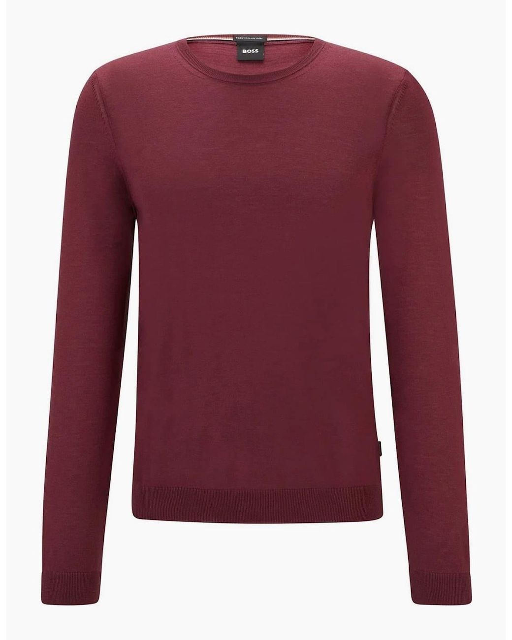 Boss Red Leno Knit Jumper, Soft Virgin Wool for men
