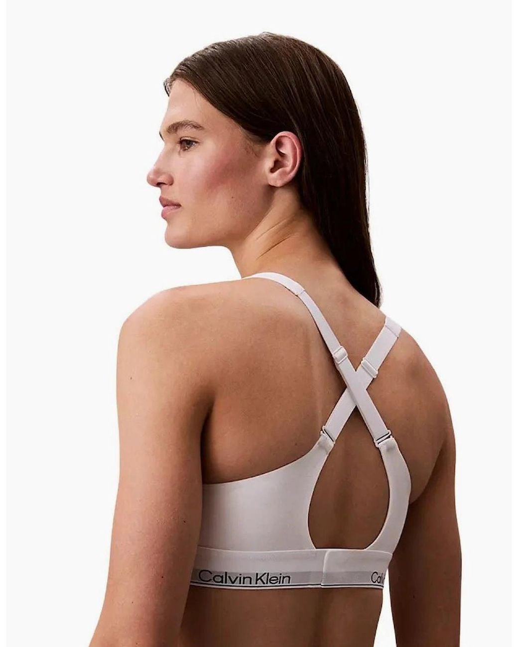 Calvin Klein White Icon Cotton Modal Lift Bralette