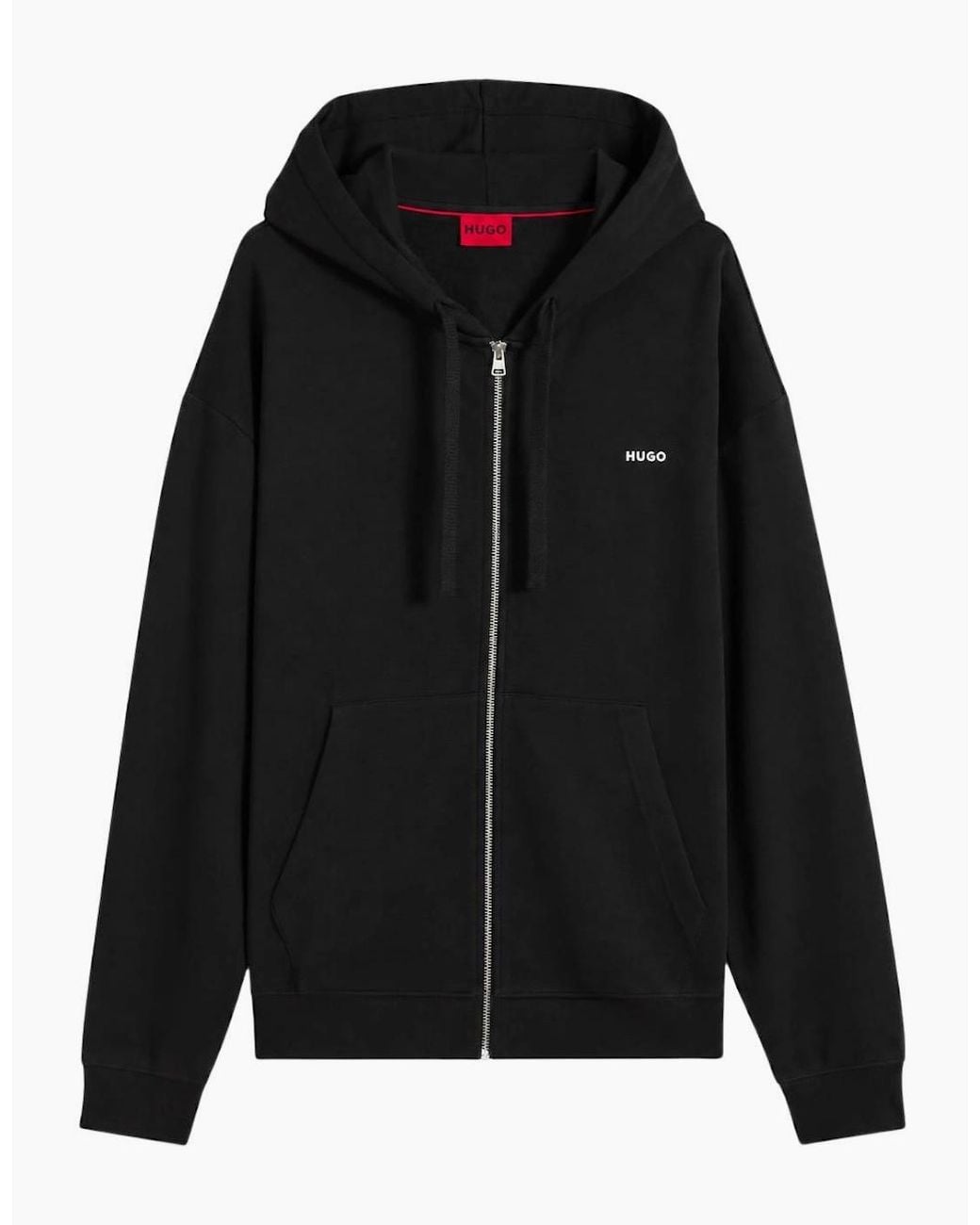 Boss Black Dapozip Cotton-Terry Zip Up Hoodie for men