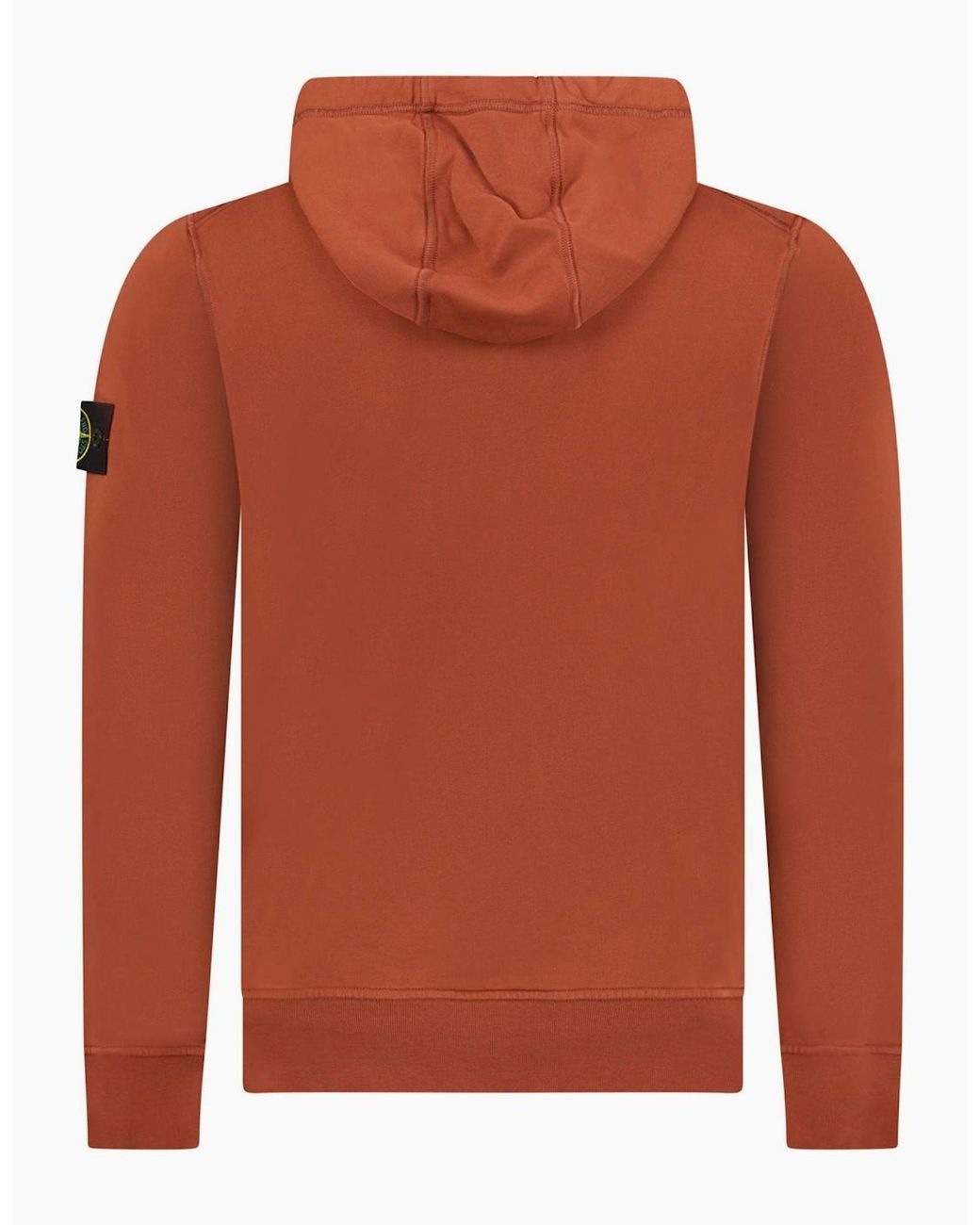 Stone Island Orange Cotton Hoodie Sweatshirt Brick for men