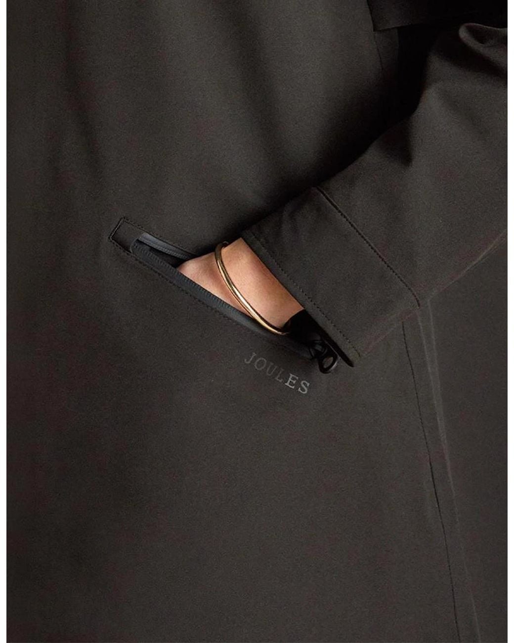 Joules Black Rainaway Waterproof Rain Coat