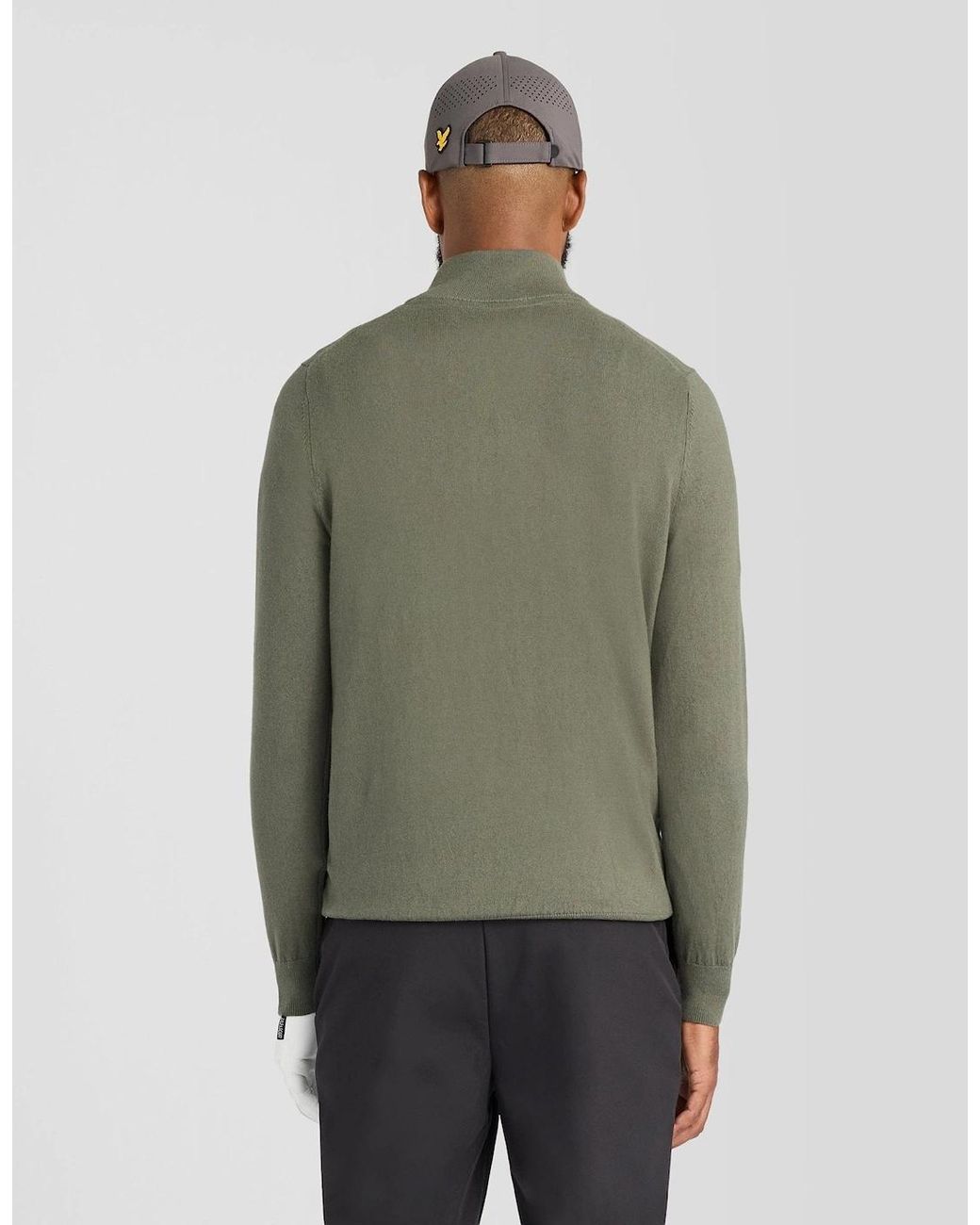 Lyle & Scott Green Performance 1/4 Zip Jumper for men