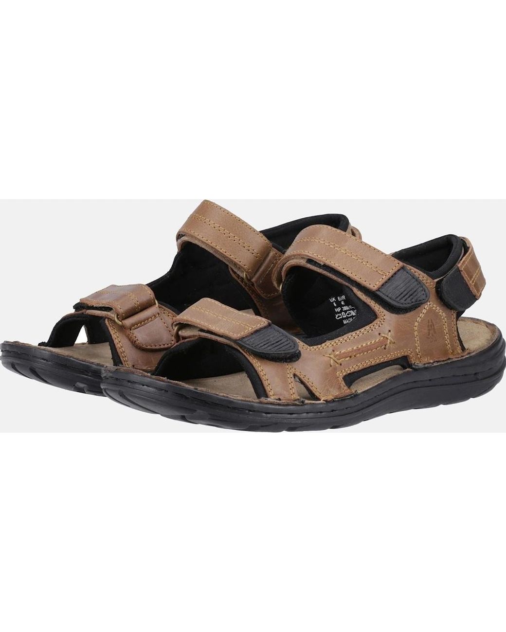 Hush Puppies Brown Alistair Leather Tan Sandals for men