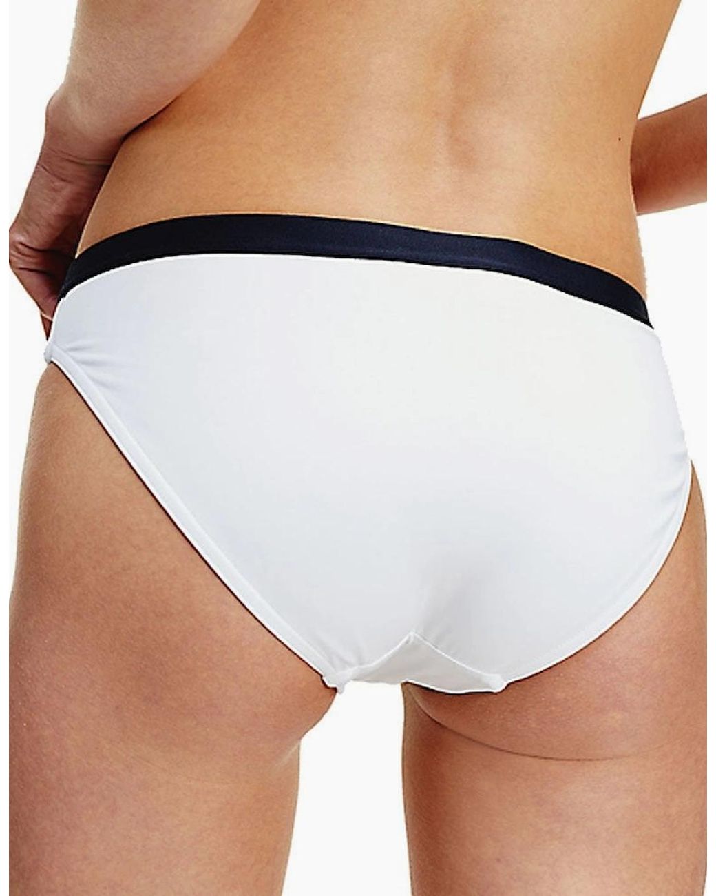 Tommy Hilfiger Blue Classic Logo Waistband Bikini Bottoms