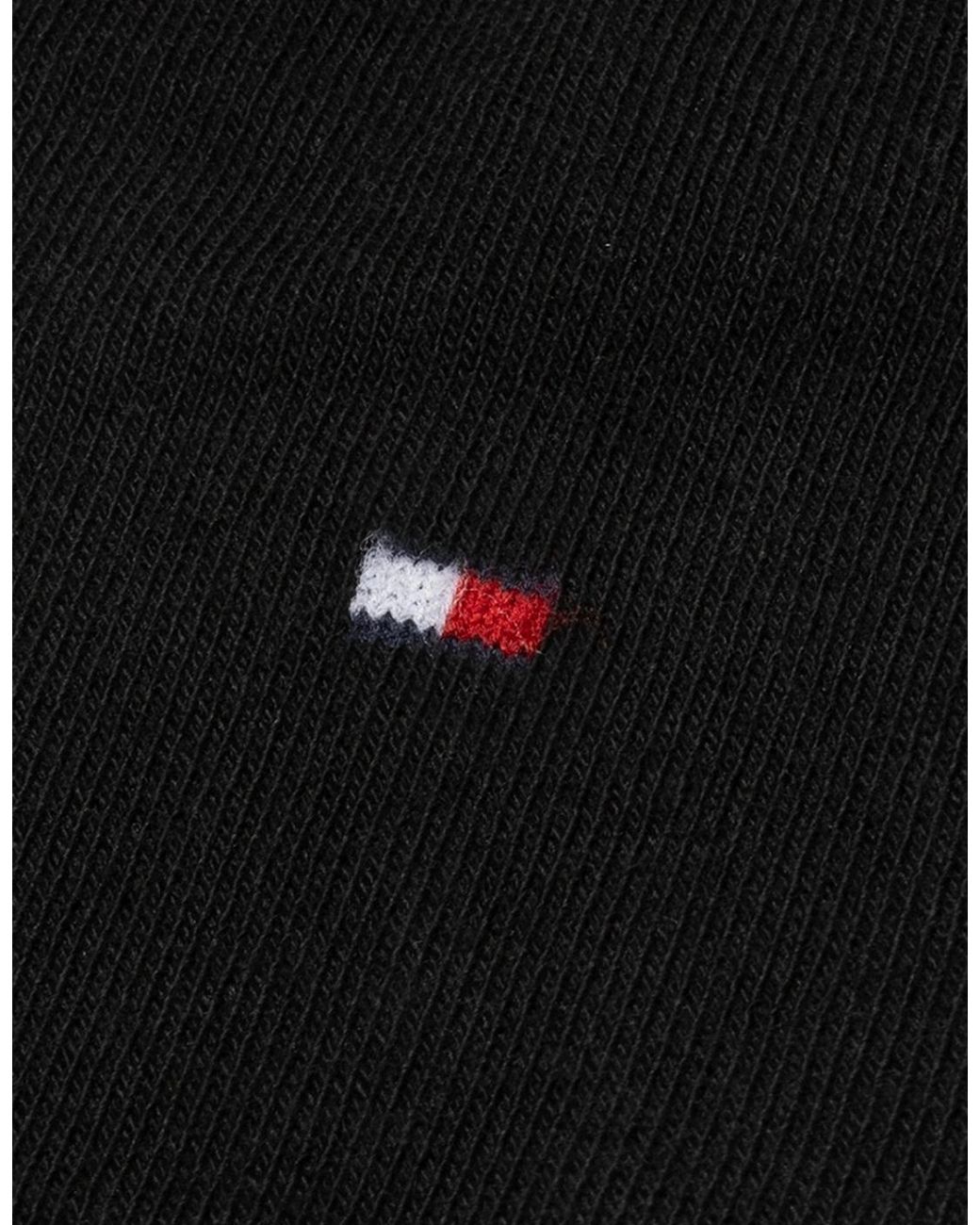 Tommy Hilfiger Black 2-Pack Classic Embroidered Logo Socks