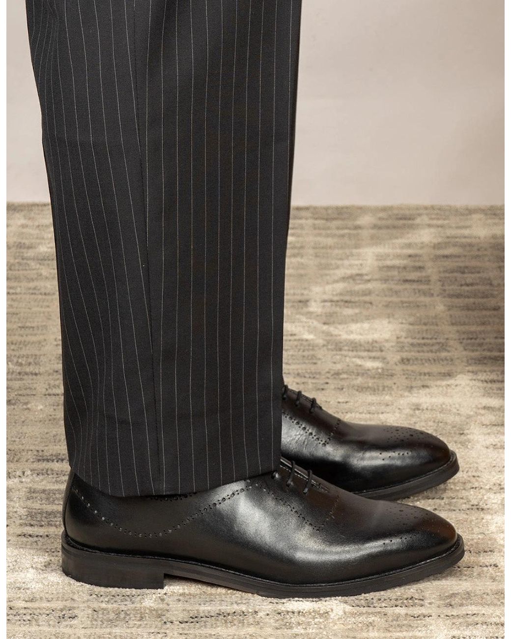 Oswin Hyde Black Melton for men