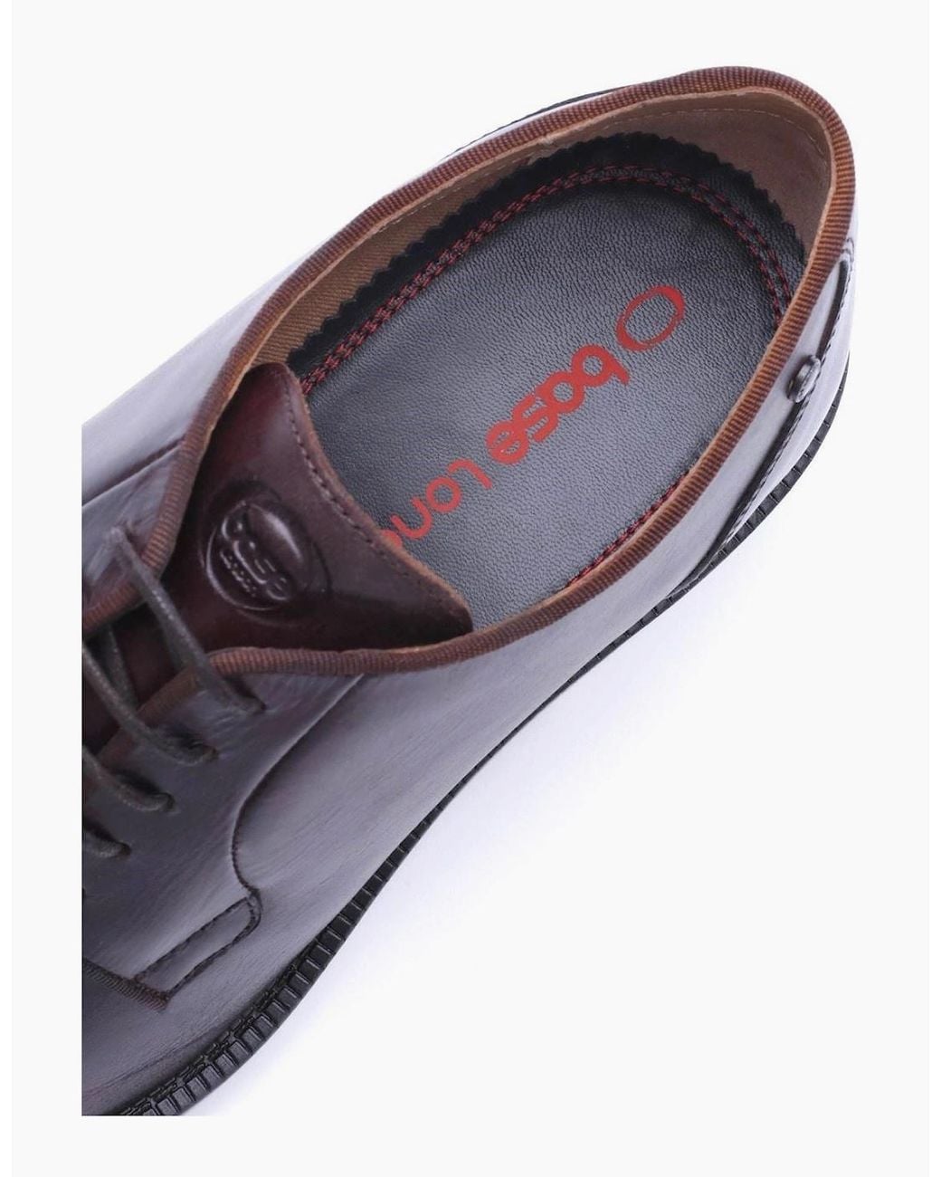 Base London Blue London Luca Leather Washed Derby Shoes for men