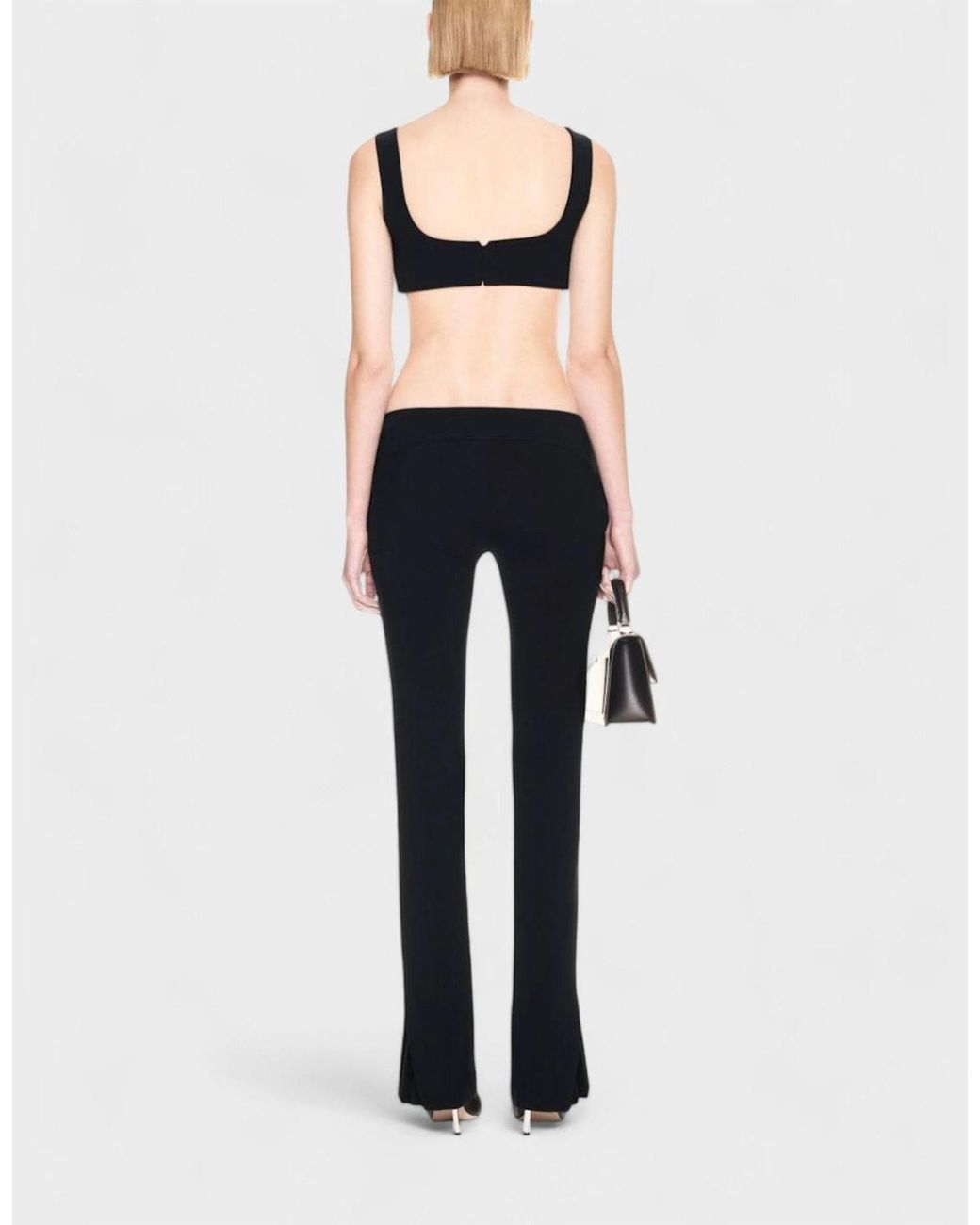 Off-White c/o Virgil Abloh Blue Stretch Wool Belt Slim Pants Dark