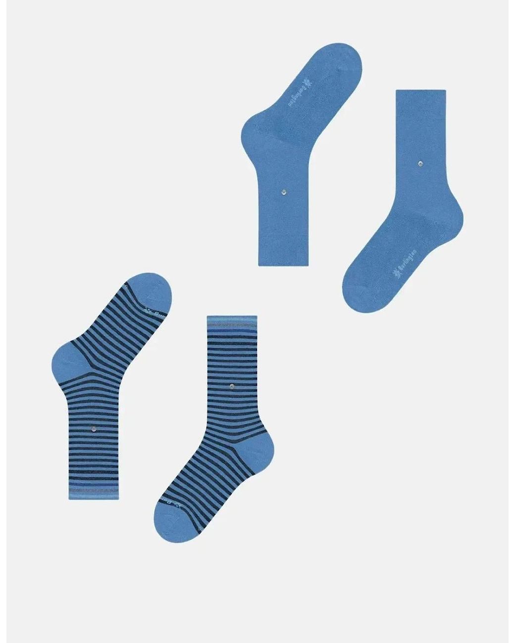 Burlington Blue Everyday Stripe 2-Pack Socks Marina