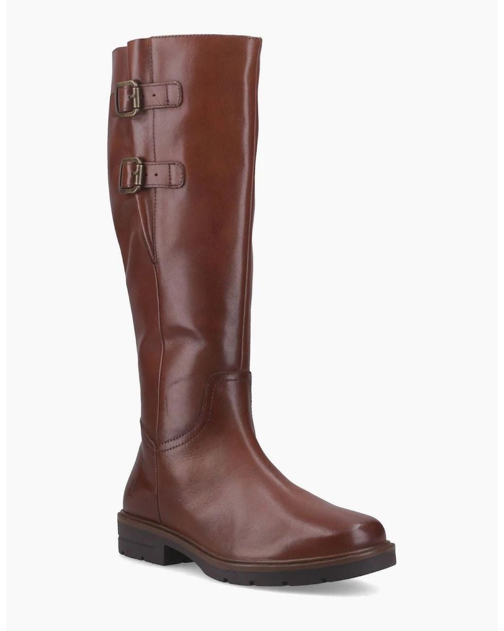 Hush Puppies Brown Tallulah Leather Tan Boots