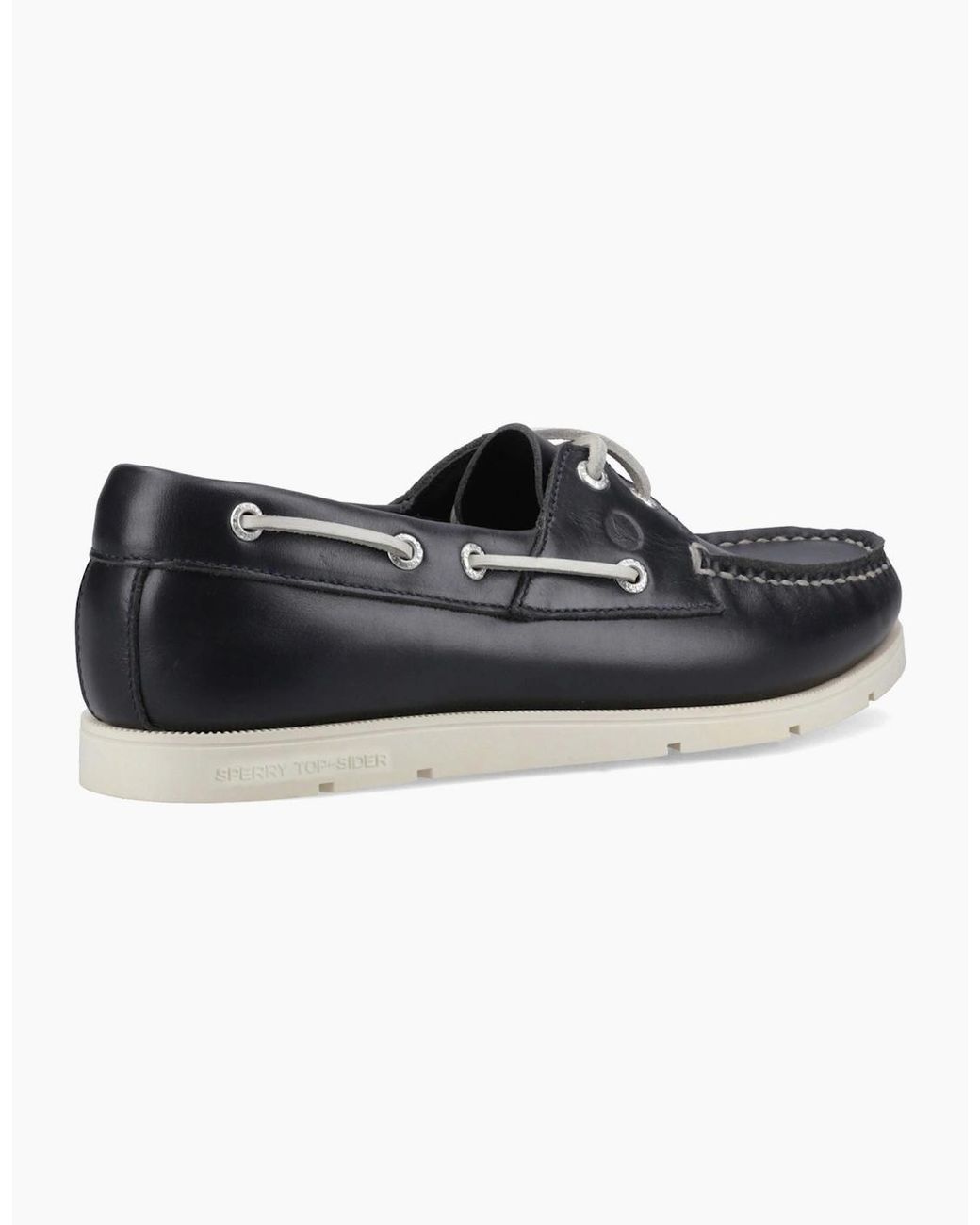 Sperry Top-Sider Black Sperry Oakland 2 Eye Boat Leather Boat Shoes for men