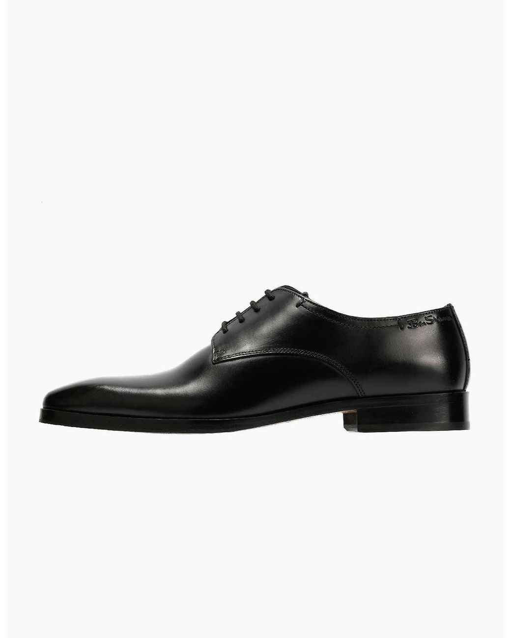 Ben Sherman Black Kenton Leather Lace-Up Shoes for men