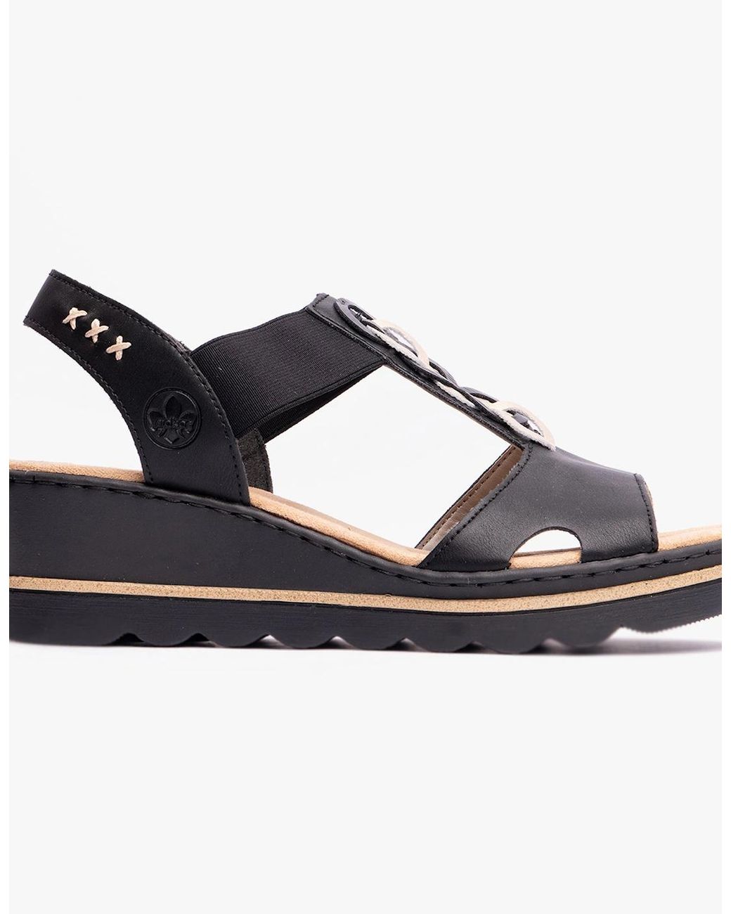 Rieker Black 67498-00 Sandals