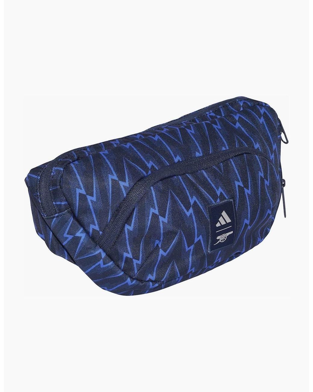 Adidas Blue Afc Waistbag Abstract Patterned Badge Fanny Pack for men