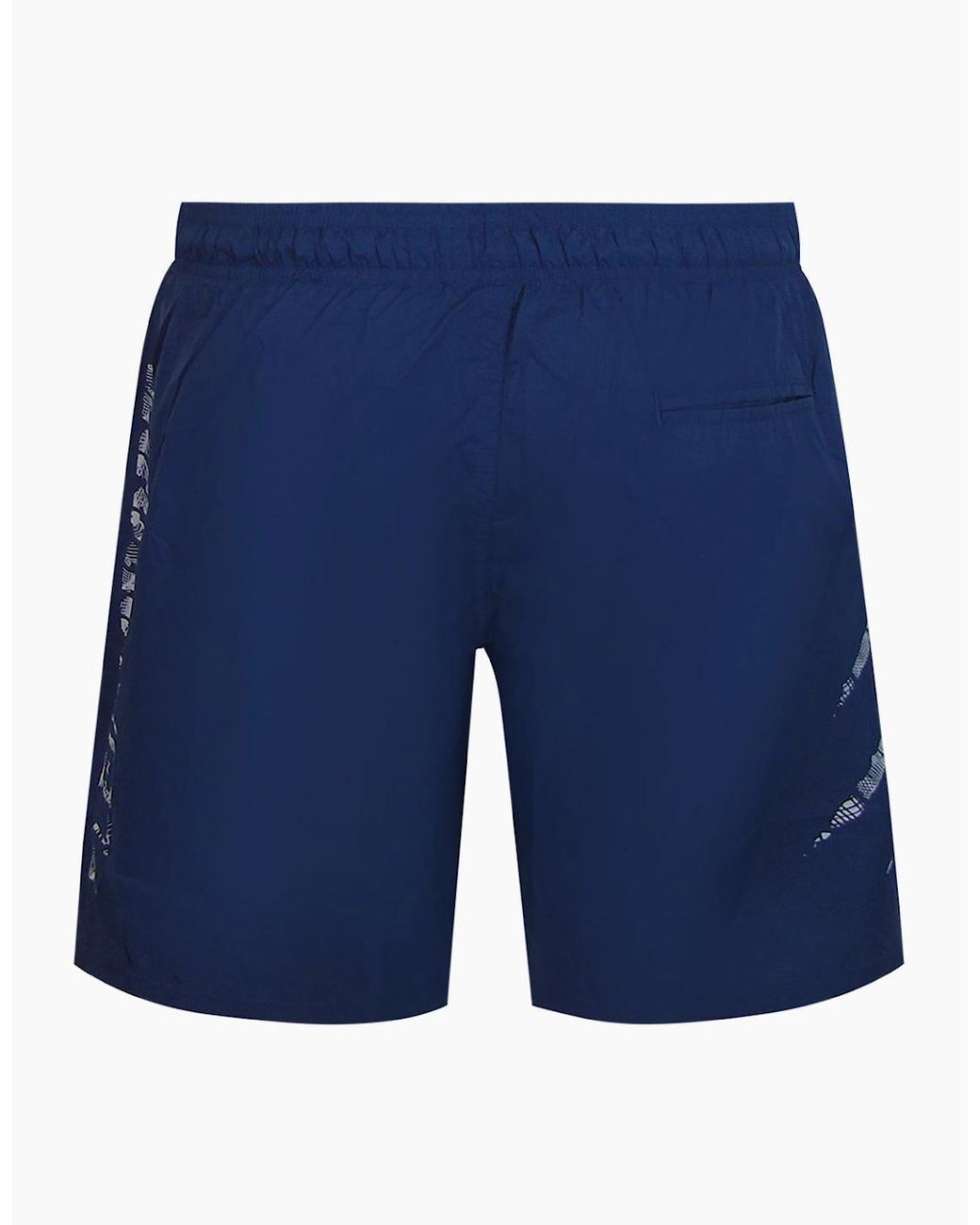 Philipp Plein Blue Plein Sport Scratch Logo Long Swim Shorts