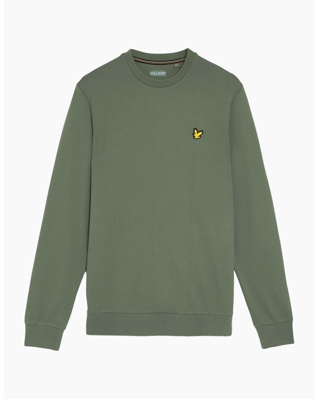 Lyle & Scott Green Lyle & Scott Crew Neck Fly Fleece for men
