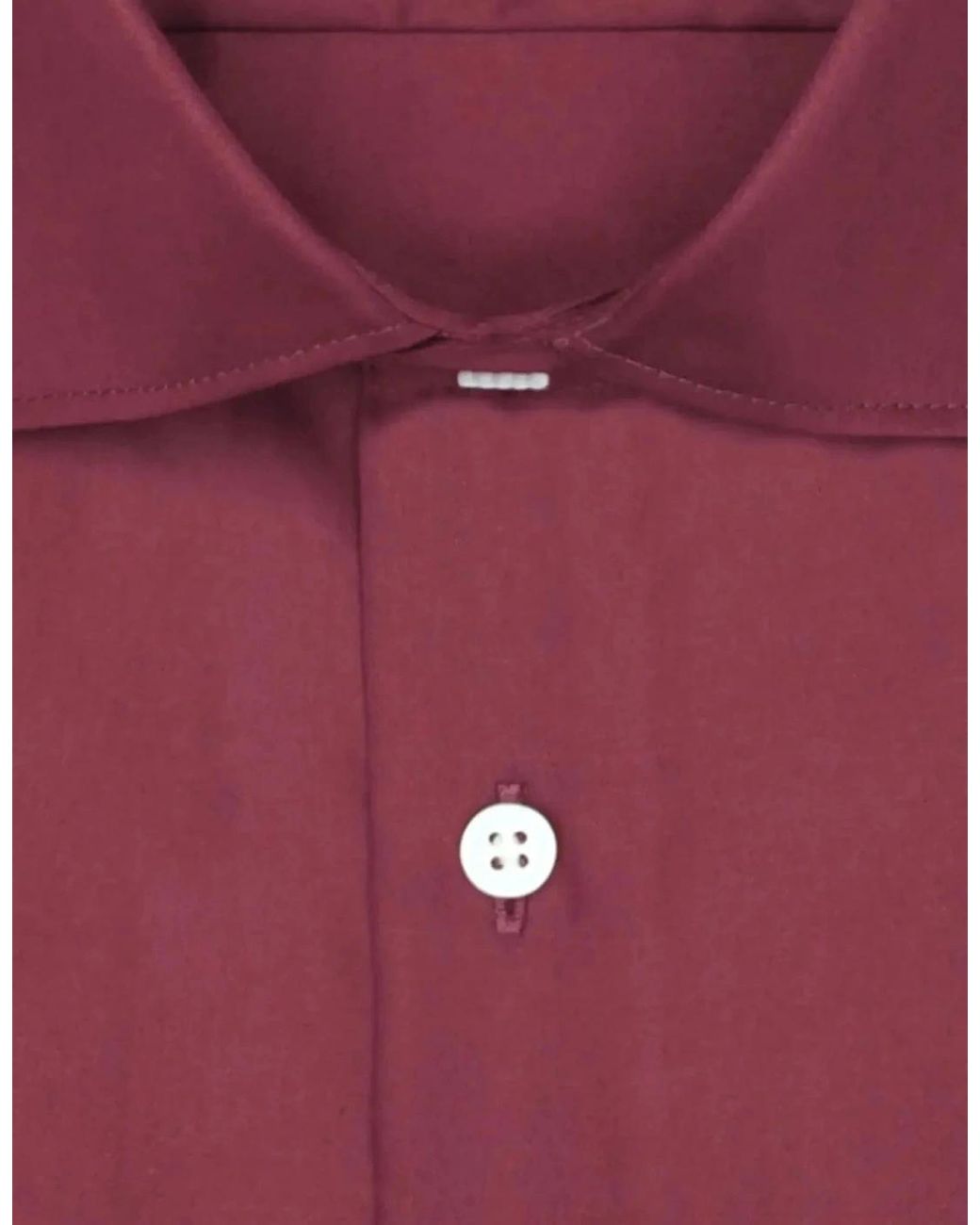 Seidensticker Red Shaped Fit Easy Iron New Kent Business Shirt Burgundy for men