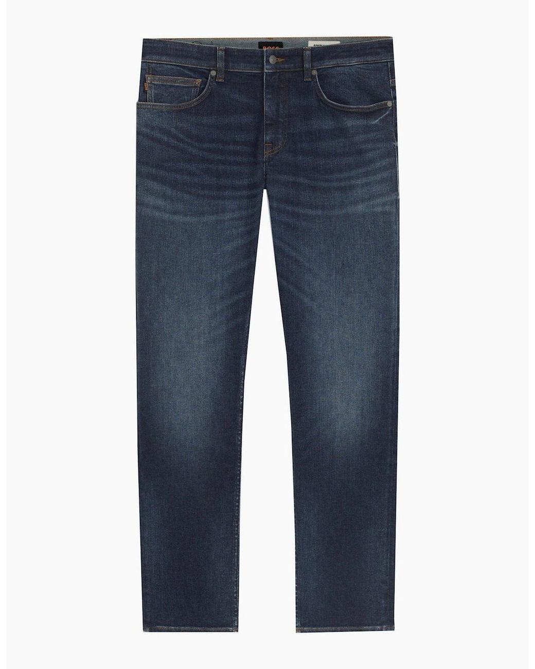 Boss Blue Dark Delaware Slim Fit Jeans for men