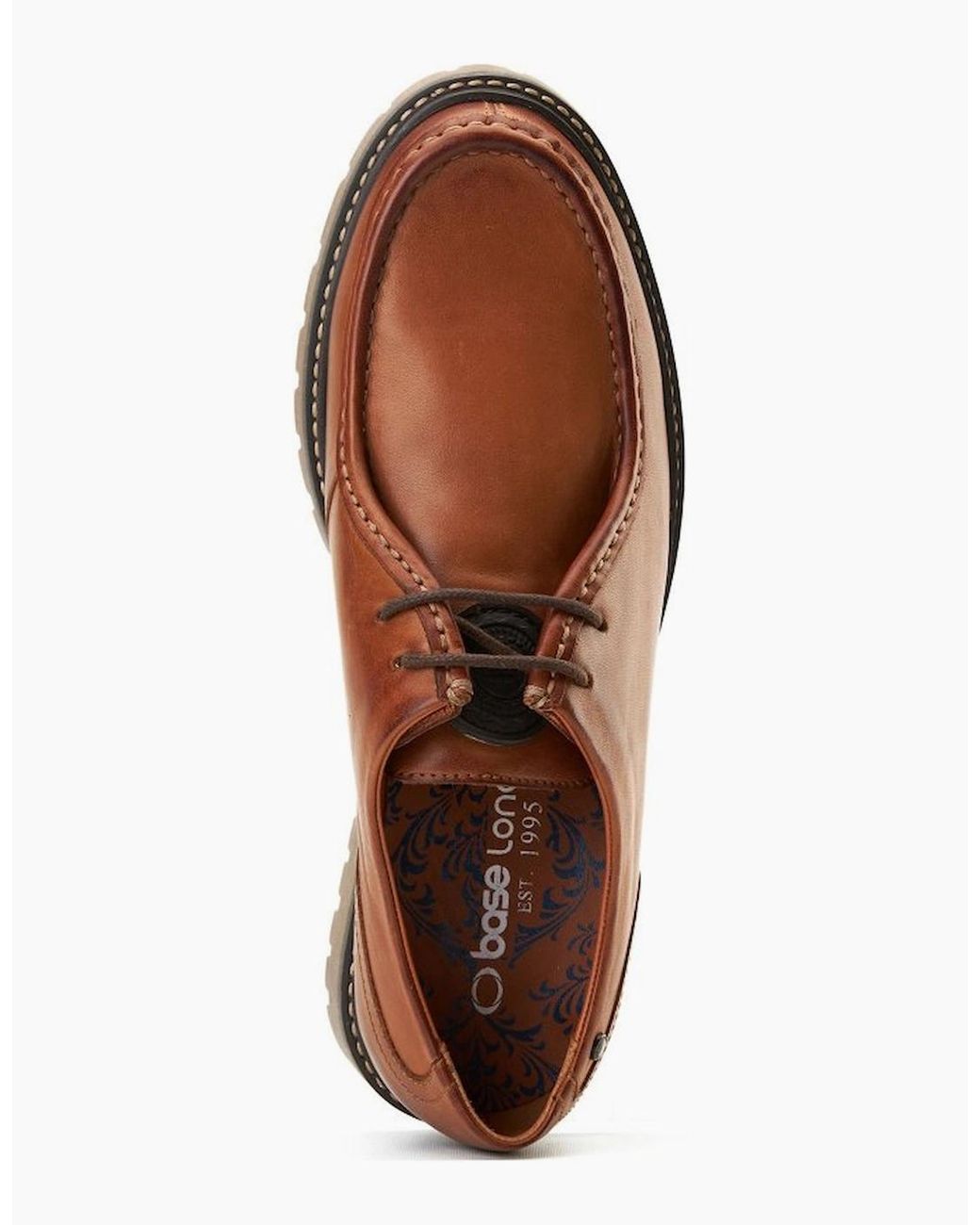 Base London Brown Carbon Wallabe Shoes for men