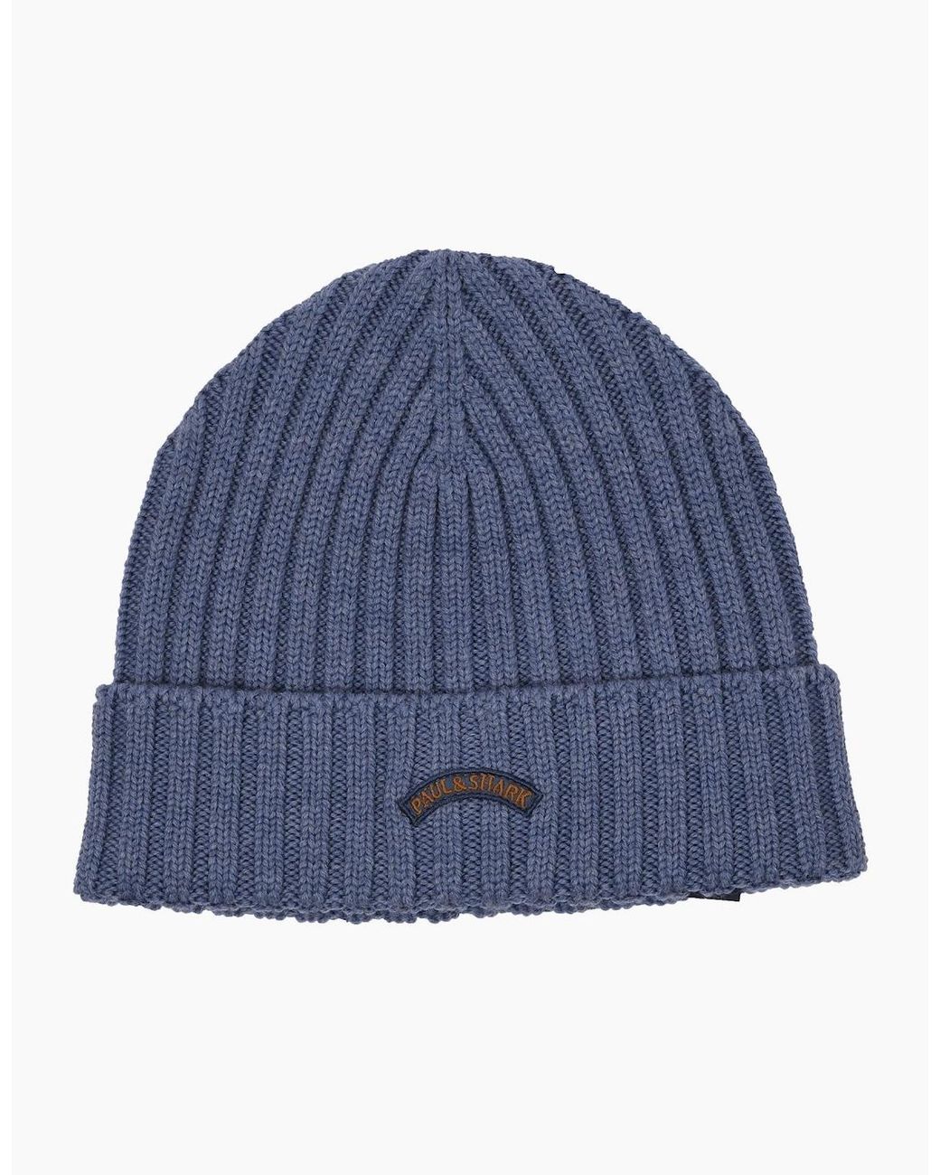 Paul & Shark Blue Paul And Shark Beanie for men