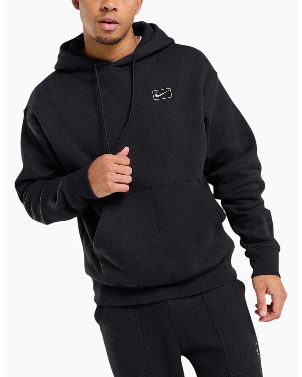 Nike Black Street Tracksuit Fleece Overhead Hoodie Jogger Sportswear for men