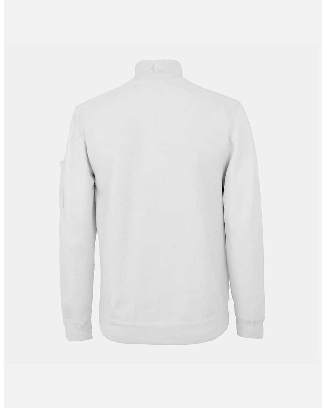 C P Company White Crew Neck Jumper for men