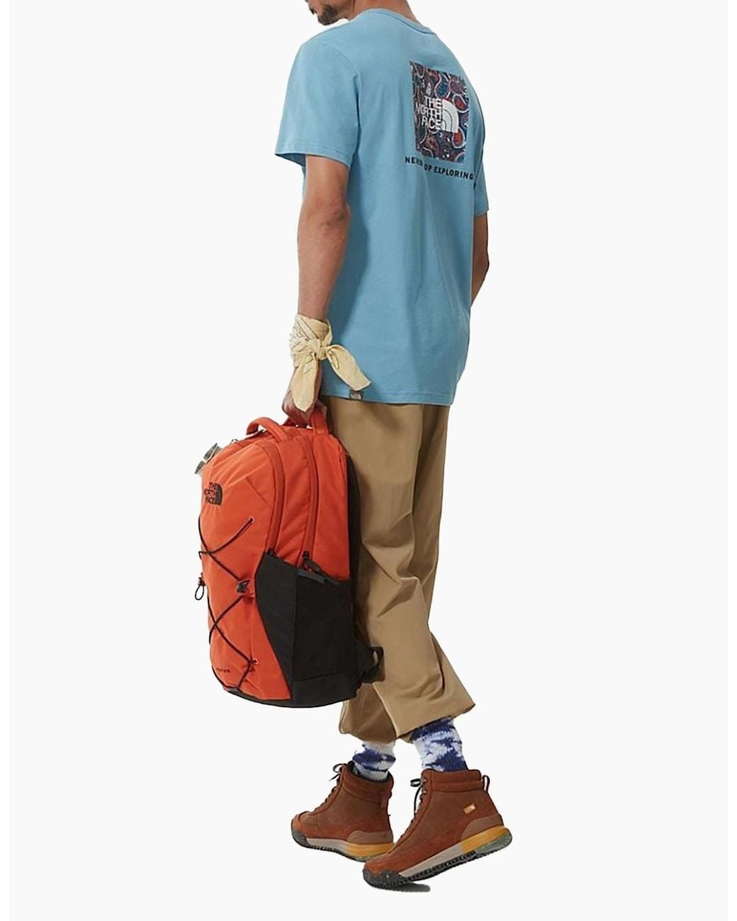 The North Face Blue T Shirts Crew Neck Short Sleeve Box Cotton Tee for men