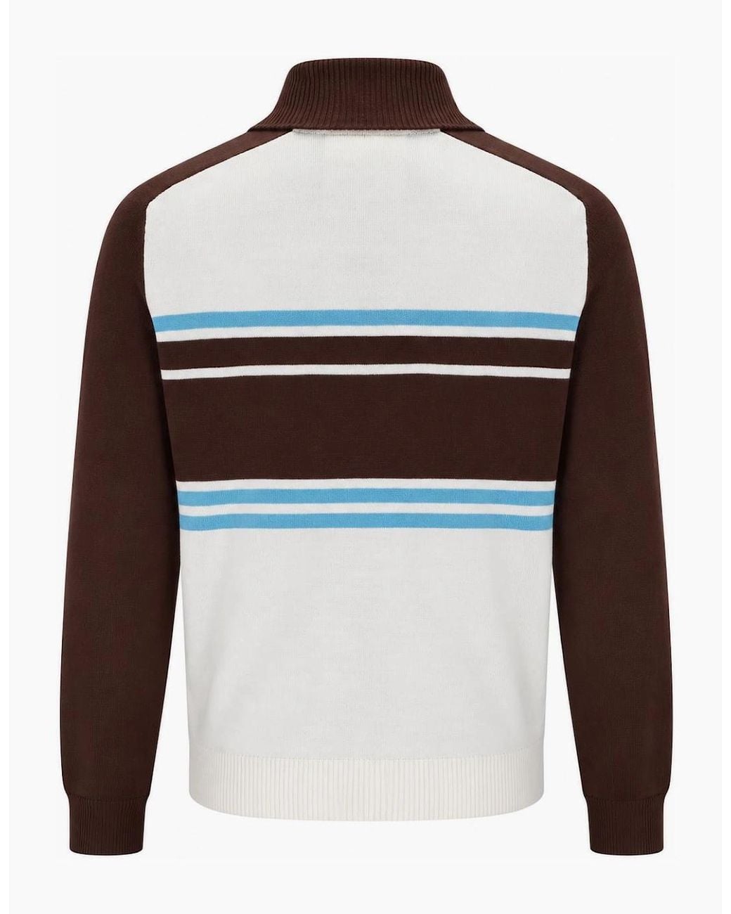 Fila Multicolor Lena Full Zip Knit Jumper Gardenia/Fudge/Azure for men