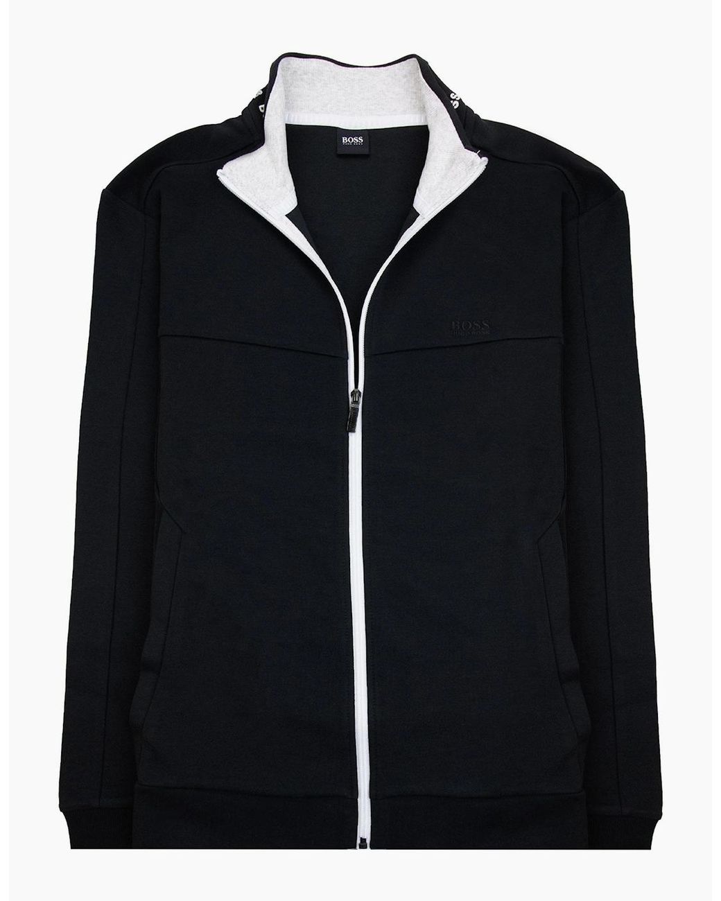 Boss Black Skaz 1 Embroidered Logo Zip Up Sweatshirt 001 for men