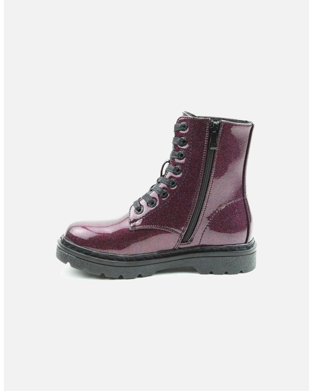 Heavenly Feet Purple Justina2 Glitter Ankle Boots Glitter