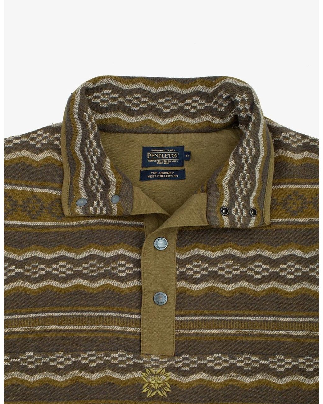 Pendleton Green Popover Snap Smock for men