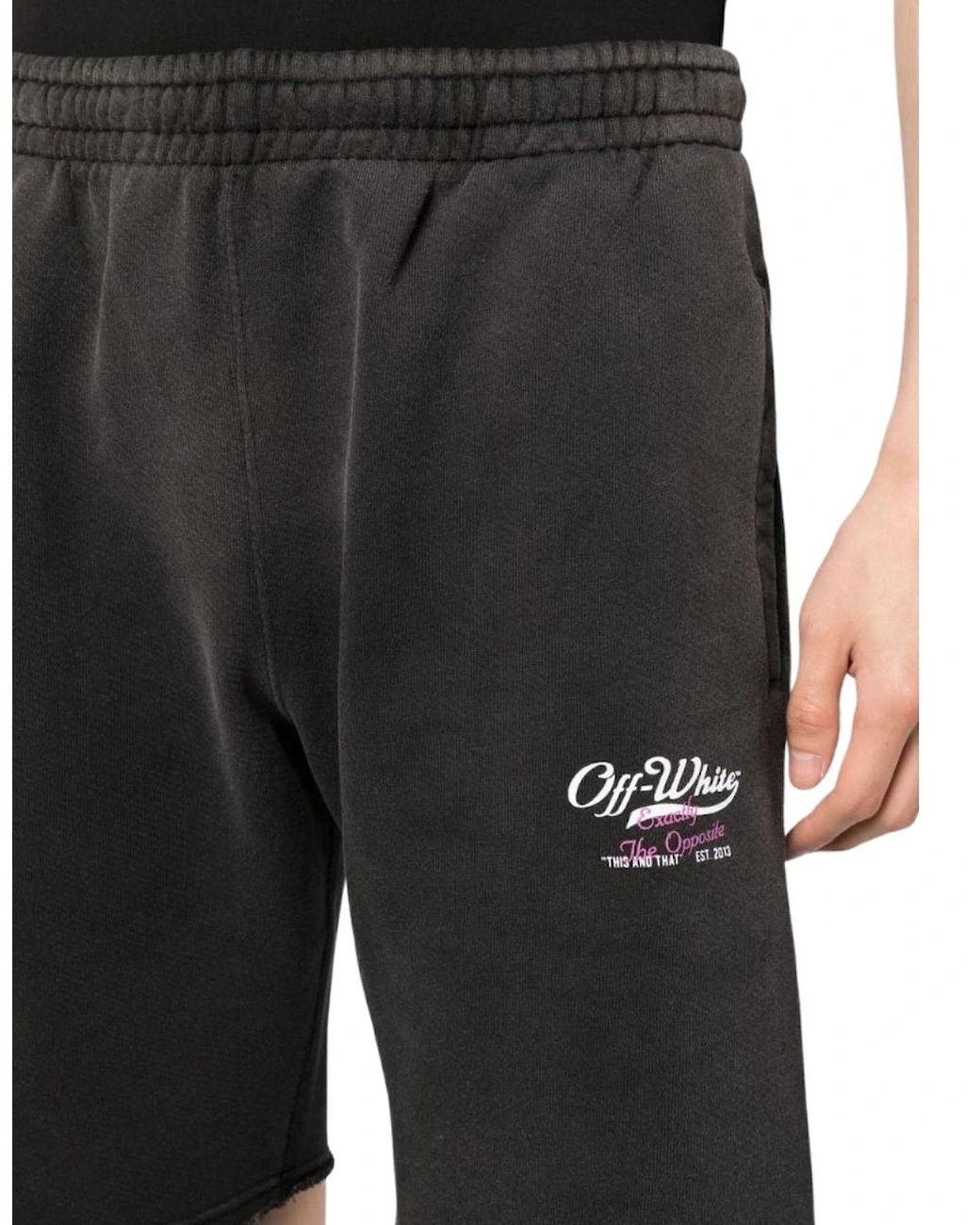 Off-White c/o Virgil Abloh Black Wave Off Sweatshorts for men