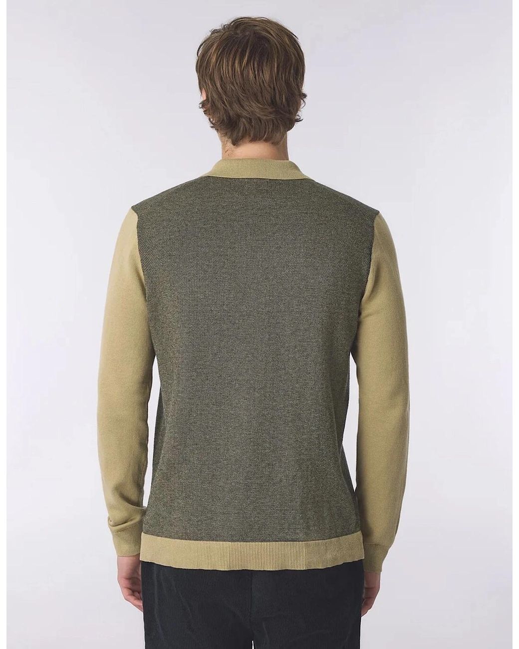 Pretty Green Green Roxy Long Sleeve Knit Shirt Camel for men