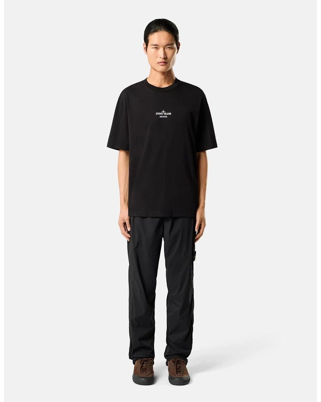 Stone Island Black Branded 2100033 T-Shirt for men