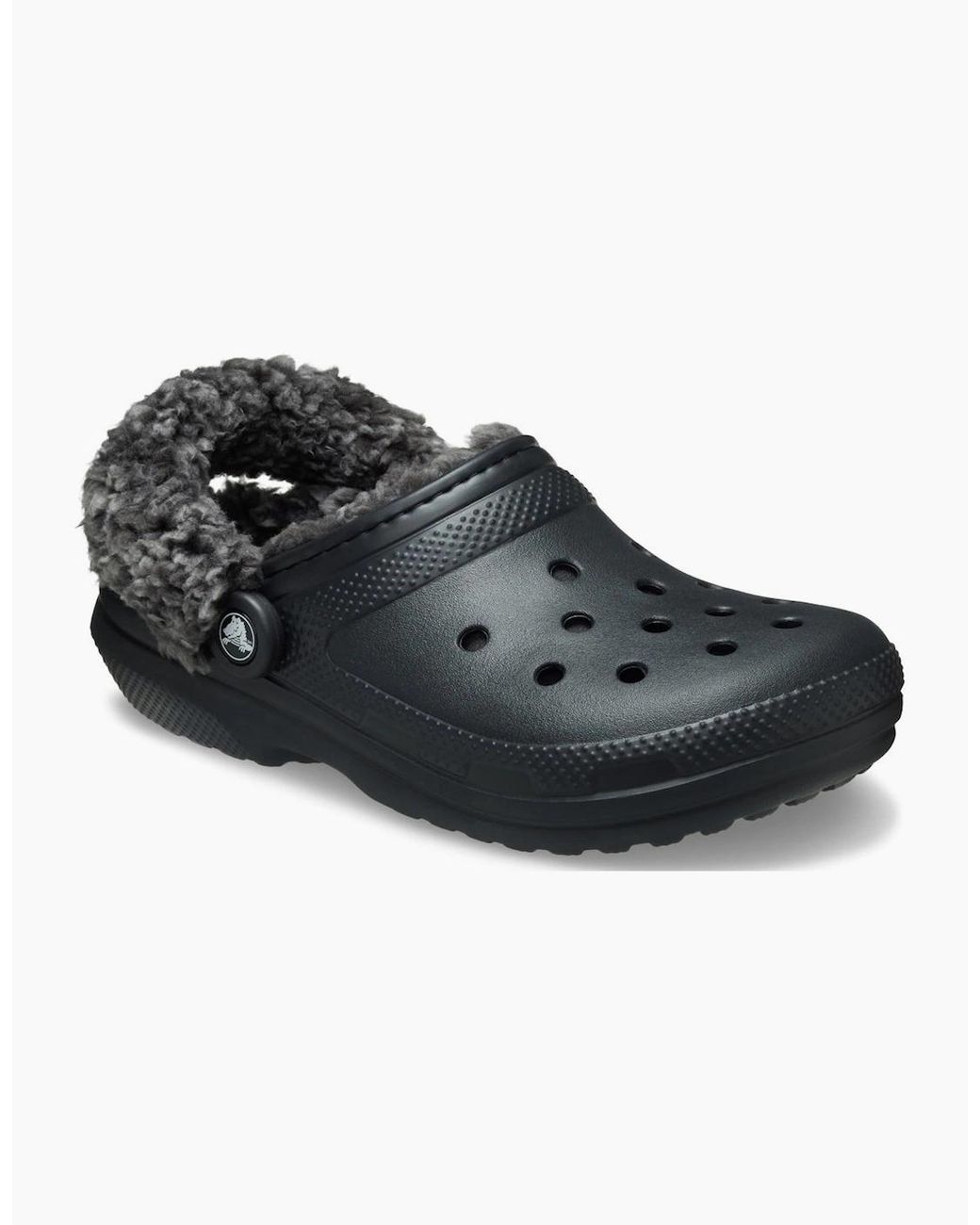 CROCSTM Black Classic Fleece Lined Thermoplastic Clogs for men