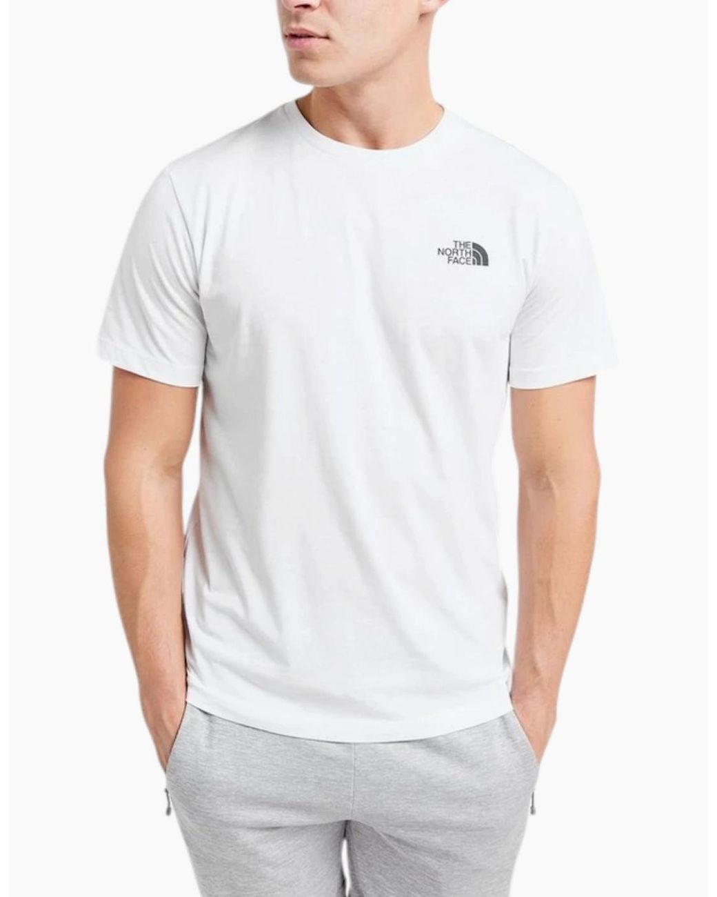 The North Face White T-Shirt T Shirt Simple Dome Sports Cotton Casual Crew Neck for men