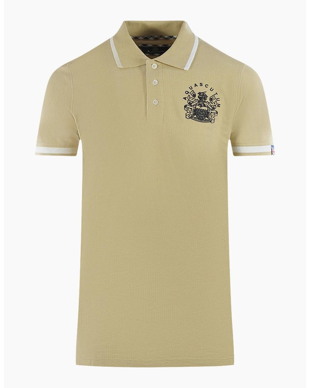 Aquascutum Green Tipped Aldis Polo Shirt for men