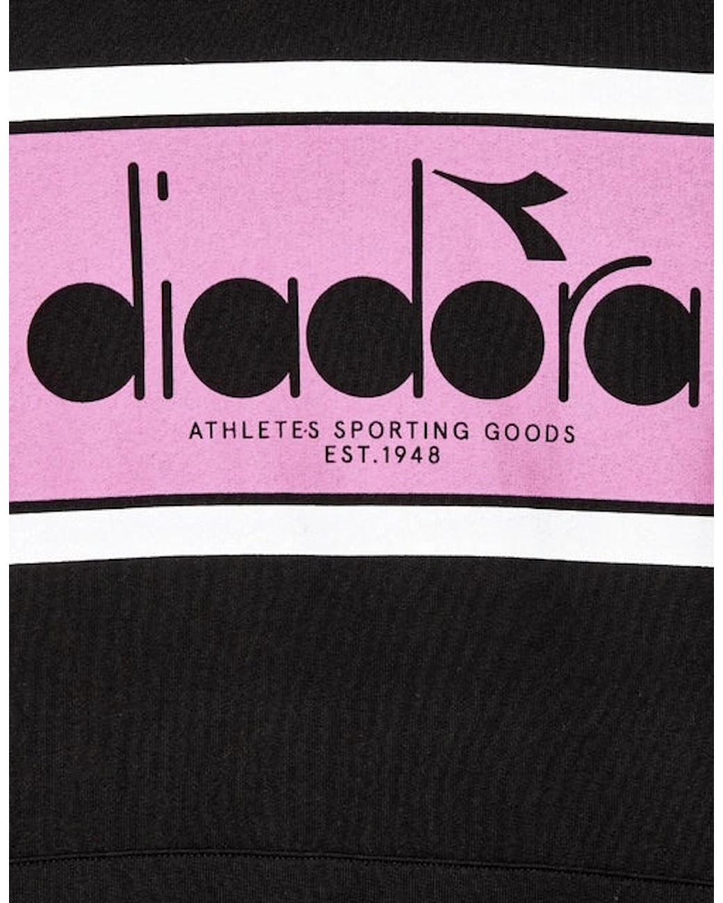 Diadora Black Logo Wild Pinkhoodie for men