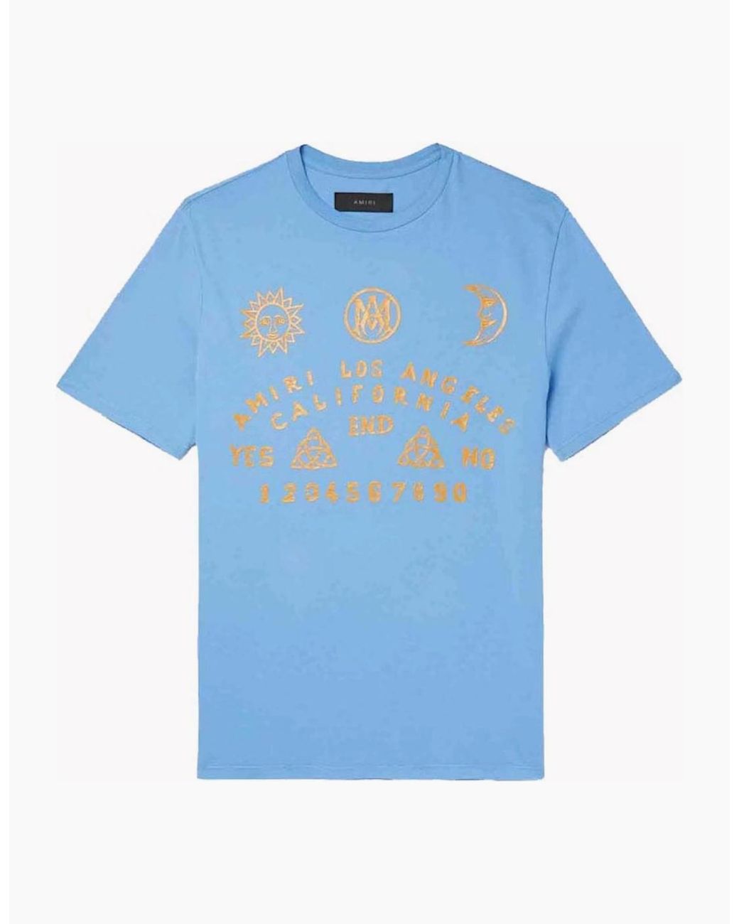 Amiri Blue Ouija Board Tee Carolina