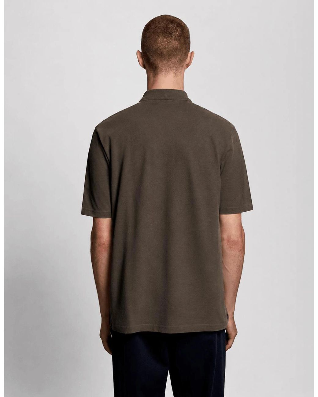 Lyle & Scott Brown Heavy Cotton Polo Shirt for men